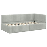 Cornice del letto ad angolo Grigio chiaro 100 cm x 200 cm