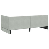 Cornice del letto ad angolo Grigio chiaro 100 cm x 200 cm