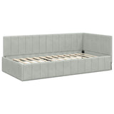 Cornice del letto ad angolo Grigio chiaro 90 cm x 200 cm