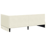 Cornice del letto ad angolo Crema 90 cm x 200 cm Velluto