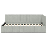 Cornice del letto ad angolo Grigio chiaro 100 cm x 200 cm