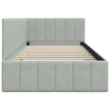 Cornice del letto ad angolo Grigio chiaro 100 cm x 200 cm