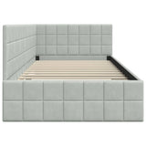 Cornice del letto ad angolo Grigio chiaro 90 cm x 200 cm
