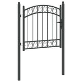 Cancello per recinzione con blocco Grigio 100 x 100 cm