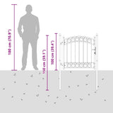 Cancello per recinzione con blocco Grigio 100 x 100 cm