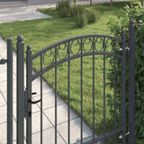 Cancello per recinzione con blocco Grigio 125 x 100 cm