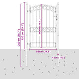 Cancello per recinzione con blocco Grigio 200 x 100 cm
