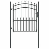 Cancello della recinzione con punte Grigio 125 x 100 cm