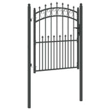 Cancello della recinzione con punte Grigio 150 x 100 cm