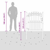 Cancello della recinzione con punte Grigio 150 x 100 cm