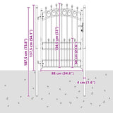 Cancello della recinzione con punte Grigio 170 x 100 cm