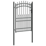 Cancello della recinzione con punte Grigio 200 x 100 cm