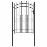 Cancello della recinzione con punte Grigio 200 x 100 cm