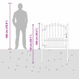 Cancello della recinzione con punte Grigio 100 x 100 cm
