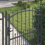 Cancello della recinzione con punte Grigio 150 x 100 cm