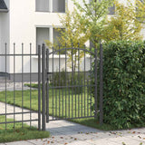 Cancello della recinzione con punte Grigio 150 x 100 cm