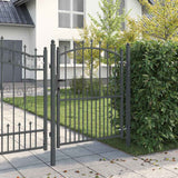 Cancello della recinzione con punte Grigio 150 x 100 cm