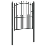 Cancello della recinzione con punte Grigio 150 x 100 cm