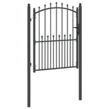 Cancello della recinzione con punte Grigio 150 x 100 cm