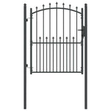 Cancello della recinzione con punte Grigio 150 x 100 cm