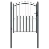 Cancello della recinzione con punte Grigio 150 x 100 cm