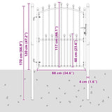 Cancello della recinzione con punte Grigio 150 x 100 cm
