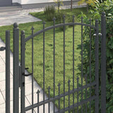 Cancello della recinzione con punte Grigio 200 x 100 cm