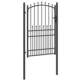 Cancello della recinzione con punte Grigio 200 x 100 cm