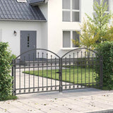 Cancello del Recinto con blocco Grigio 300 x 125 cm Acciaio