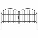 Cancello del Recinto con blocco Grigio 300 x 125 cm Acciaio