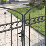 Cancello del Recinto con blocco Grigio 300 x 150 cm Acciaio