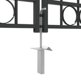 Cancello per recinzione ASSEN 401 x 224,5 cm Acciaio Grigio