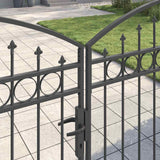 Cancello per recinzione ASSEN 401 x 224,5 cm Acciaio Grigio