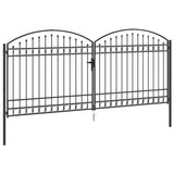 Cancello per recinzione ASSEN 401 x 224,5 cm Acciaio Grigio