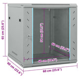 Armadietto di rete Grigio 60 x 60 x 65 cm Acciaio