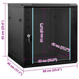 Armadietto di rete Nero 60 x 45 x 65 cm Acciaio
