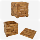 Sgabello per Riporre Marrone 40 x 40 x 45 cm
