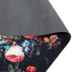 Tappetino da Cucina Floreale Nero 300 x 60 cm Velluto