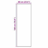 Tappeto da Cucina Nero 180 x 60 cm Velluto