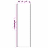 Tappeto da Cucina Nero 150 x 45 cm Velluto