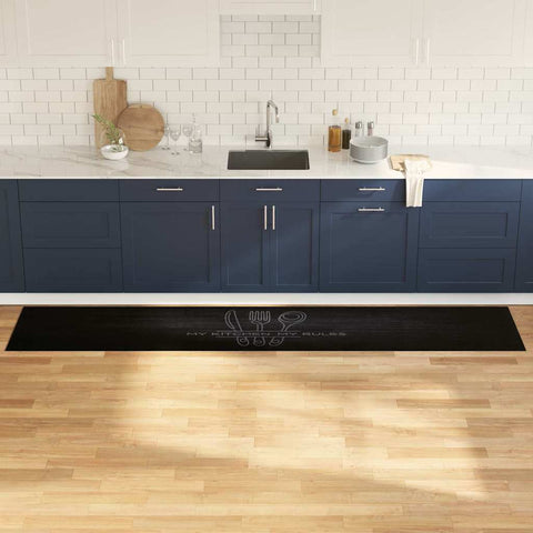 Tappeto da Cucina Nero 300 x 60 cm Velluto