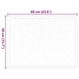 Tappetino Grigio chiaro 60 x 40 x 1.2 cm Tessuto Teddy