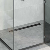 Scarico doccia 2-in-1 con sifone a 360 Nero 80 cm