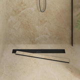 Scarico doccia 2-in-1 con sifone a 360 Nero 80 cm