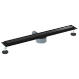 Scarico doccia 2-in-1 con sifone a 360 Nero 80 cm