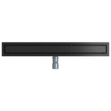Scarico doccia 2-in-1 con sifone a 360 Nero 80 cm