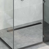 Scarico doccia 2-in-1 con sifone a 360 Nero 90 cm