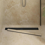 Scarico doccia 2-in-1 con sifone a 360 Nero 90 cm