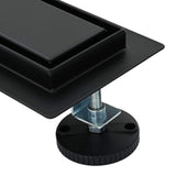 Drenaggio doccia 2 in 1 Nero 100 cm Acciaio Inox 304