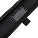 Drenaggio doccia 2 in 1 Nero 100 cm Acciaio Inox 304